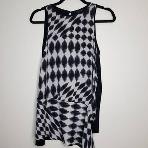 Zara| B&W Collection Sleeveless Asymmetrical Top